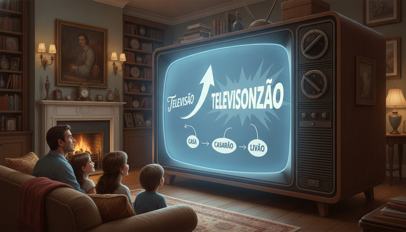 Qual o aumentativo de televisão?